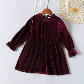 Baby Beautiful Stylish Frock Deep Red, Size: 0-3y