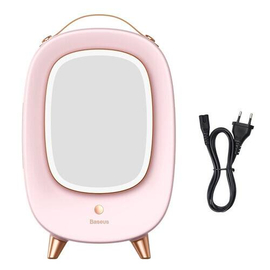 Baseus Mini Beauty Fridge for Cosmetics With Mirror Pink (CRBXNS-A04), 9 image