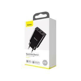 Baseus Speed Mini Dual U Charger 10.5W EU) Black, 3 image