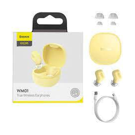 Baseus Encok True Wireless Earphones WM01 Yellow, 3 image