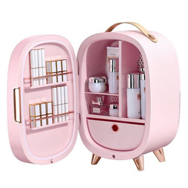 Baseus Mini Beauty Fridge for Cosmetics With Mirror Pink (CRBXNS-A04), 6 image