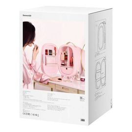 Baseus Mini Beauty Fridge for Cosmetics With Mirror Pink (CRBXNS-A04), 5 image