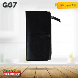 Unisex GS7 Leather Long Bifold Wallet