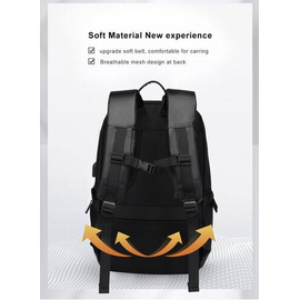 NAVIFORCE B6807 Quality Nylon Waterproof Travel Backpacks Fashion Multifunction Large Capacity and USB - Black, 7 image