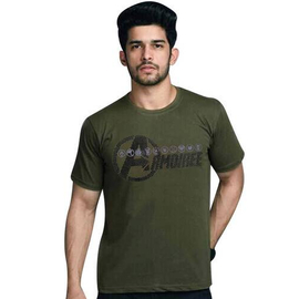 Men's Cotton T-Shirt AMTB 20-Green, Size: L, 2 image
