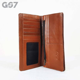 LW90. GS7 Party Brown Leather Long Wallet, 2 image