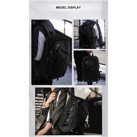 NAVIFORCE B6807 Quality Nylon Waterproof Travel Backpacks Fashion Multifunction Large Capacity and USB - Black, 8 image
