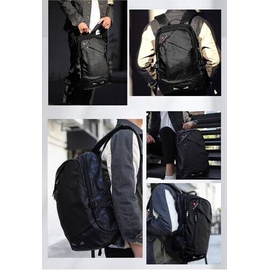 NAVIFORCE B6807 Quality Nylon Waterproof Travel Backpacks Fashion Multifunction Large Capacity and USB - CF Blue, 3 image