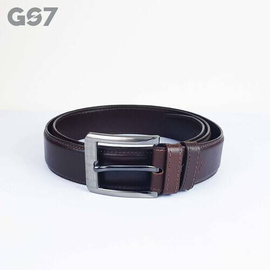 B84. Men's GS7 Logo Belt for Casual Dress with Single Prong Buckle For Jeans or Khakis, 4 image