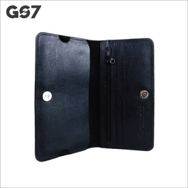 GS7 Slim Black Leather Long Wallet, 3 image