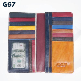 Multicolor Leather Long Wallet For Men, 4 image