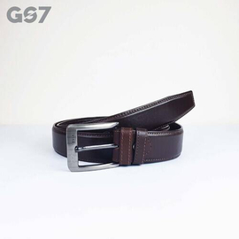 B84. Men's GS7 Logo Belt for Casual Dress with Single Prong Buckle For Jeans or Khakis, 2 image