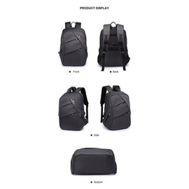 NAVIFORCE B6804 School Bag 16 inch Laptop USB Rucksack Anti Theft Men Backbag Travel - Gray, 8 image