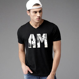 Men's Cotton T-Shirt AMTP 16- Black