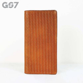 LW90. GS7 Party Brown Leather Long Wallet