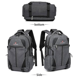 NAVIFORCE B6808 Fashion Casual Men's Backpacks Large Capacity Business Travel USB Charging Bag - Gray, 14 image