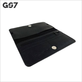 GS7 Slim Black Leather Long Wallet, 2 image