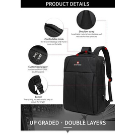NAVIFORCE B6809 Fashion Casual Men's Backpacks Large Capacity Business Travel USB Charging Bag - Gray, 8 image