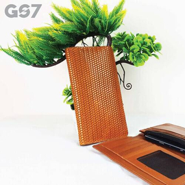 LW90. GS7 Party Brown Leather Long Wallet, 3 image