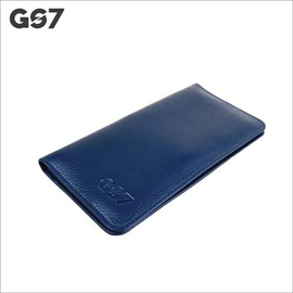 GS7 Slim Blue Leather Long Wallet, 3 image