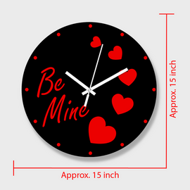 Valentine Thematic Wooden Board Wall Clock DCF-1034, 2 image