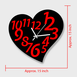 Valentine Thematic Wooden Board Wall Clock DCF-1033, 2 image