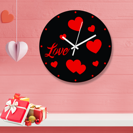 Valentine Thematic Wooden Board Wall Clock DCF-1037, 4 image