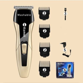 kemei hair trimmer KM-5015 rechargeable hair clipper oilhead haircut machine hair carving white waterproof hair clipper