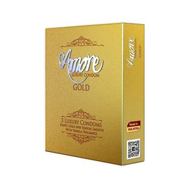 Amore Gold 3's & Black (Condom)- 1 Disp =6 Pack