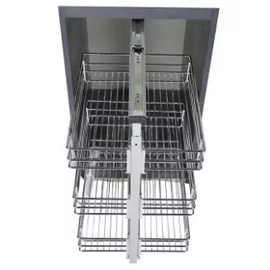 Chrome Plated Triple Drawer Basket