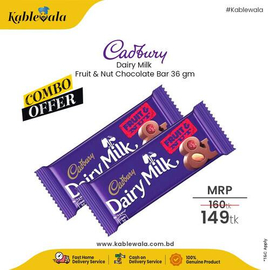 Cadbury Dairy Milk Fruit & Nut Chocolate Bar 36 gm (COMBO)