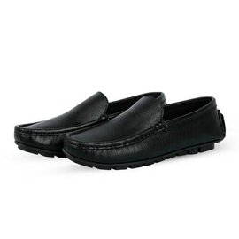 Black Leather Loafers Men's SB-S118, Size: 39