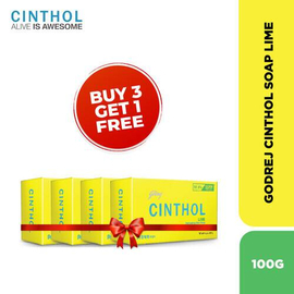 Godrej Cinthol Lime Refreshing Deo Soap 100 gm (Buy 3 Get 1 Free)