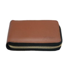 Tan Color Zippered Bi-fold Slim Wallet SB-W54, 5 image