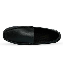 Black Leather Loafers Men's SB-S118, Size: 39, 3 image