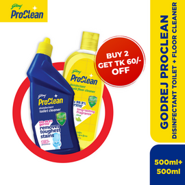 Proclean Floor Cleaner 500ml+Proclean Toilet Cleaner 500ml Combo (Buy 2 Get Off Tk.)