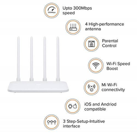 Mi Smart Router 4C, 300 Mbps with 4 high-Performance Antenna & App Control, 3 image