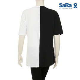 SaRa Ladies T-Shirt (SRK22A-Black & White), 2 image
