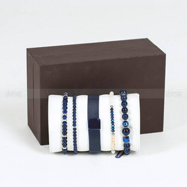 IEKE 88046 Elegant Royal Blue Mesh Stainless Steel Analog Watch For Women - RoseGold & Royal Blue, 4 image