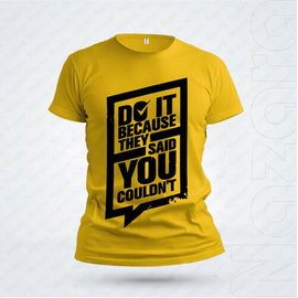 Fashionable Cotton Short Sleeve T-Shirt For Men, Color: Yellow, Size: M