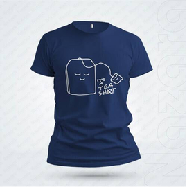 Fashionable Cotton Short Sleeve T-Shirt For Men, Color: Navy Blue, Size: M