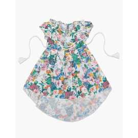 Multi Flower Print Cotton Frock For Girls, Baby Dress Size: 7-8 years