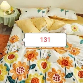 Bloomy Flower Cotton Bed Cover With Comforter