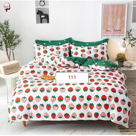Strawberry Pops Cotton Bed Cover