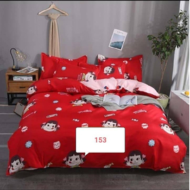 Red Monkey Cotton Bed Cover With Comforter