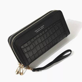 Cell Phone Wallet Bag Ladies Purse- Black