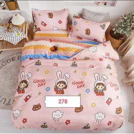 Pink Cotton Bed Cover