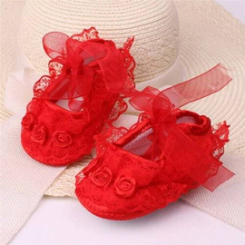 Infant Newborn Baby Girl Princess Non-Slip Lace Flower Shoes Baby Shoes, 3 image