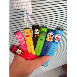 Cartoon Creative Watch Wrist Band for Baby (Pink, Yellow, Black, Green, Blue, Sky Blue, Red)