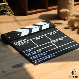 Director Film Black Clapboard Action Scene Clapper Board Wooden Film Clap Slate Colorful Movie Film Clap Slate, 2 image